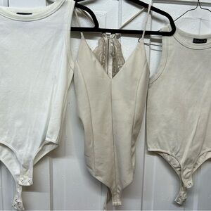 Cream and white Bodysuits